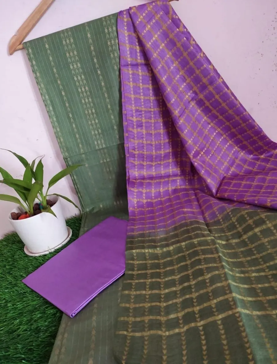 Elegant Handwoven Katan Silk Weaving Suit – A Blend of Tradition and Timeless Grace